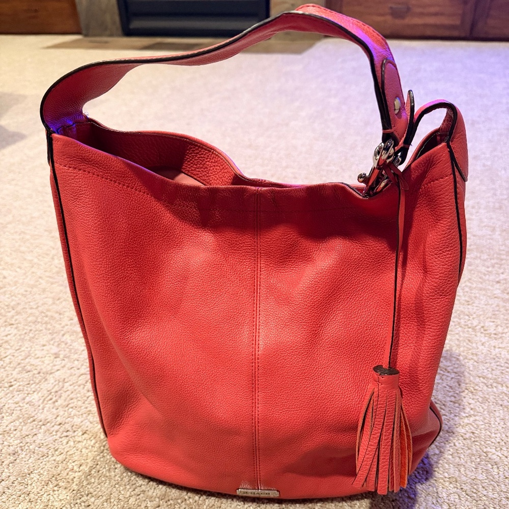 Large slouchy leather Coach purse